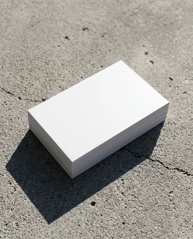 Elegant Business Card Mockup on Textured Concrete Surface