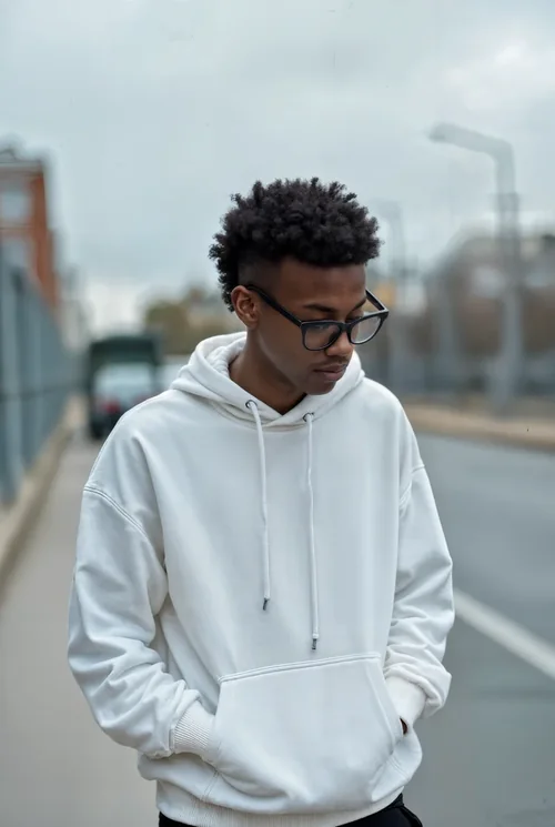 Urban Mockup of a Hoodie with Soft Background Colors