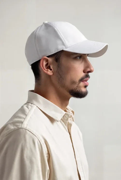 Stylish Hat Mockup of a Young Man in Profile View