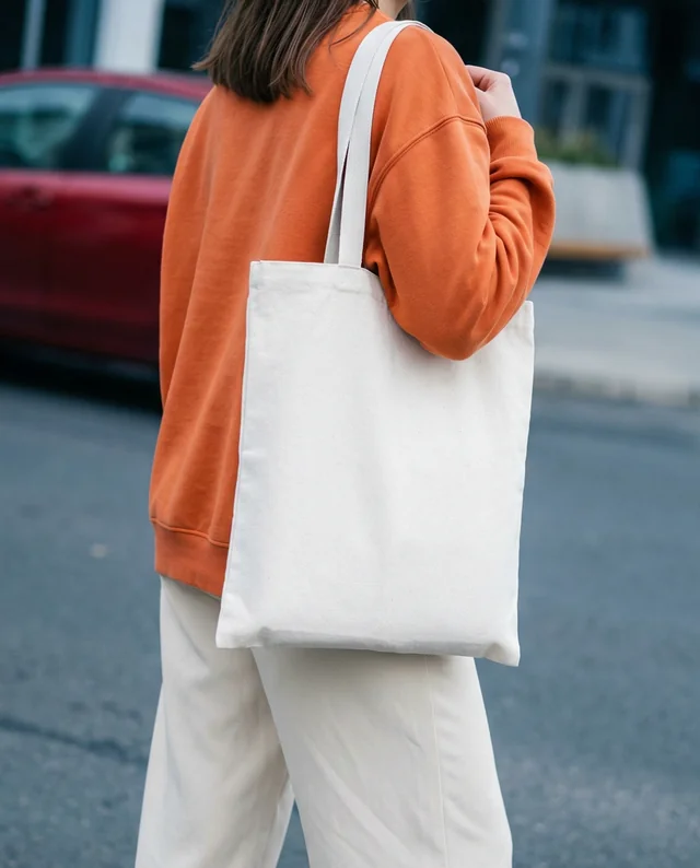 Stylish Mockup of a Tote Bag in Urban Setting