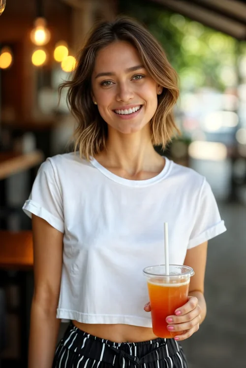 Mockup of a Stylish T-Shirt: Summer Fashion Inspiration