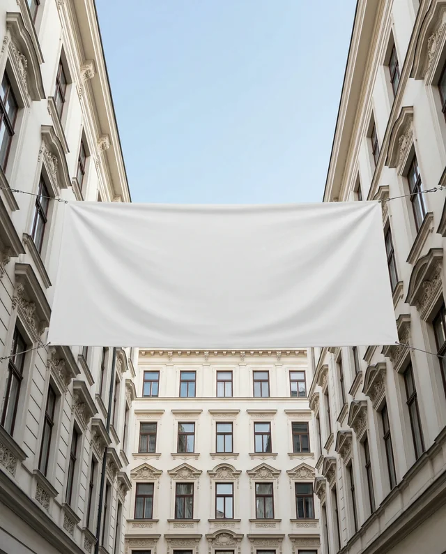 Elegant Urban Alleyway Mockup with Banner Display