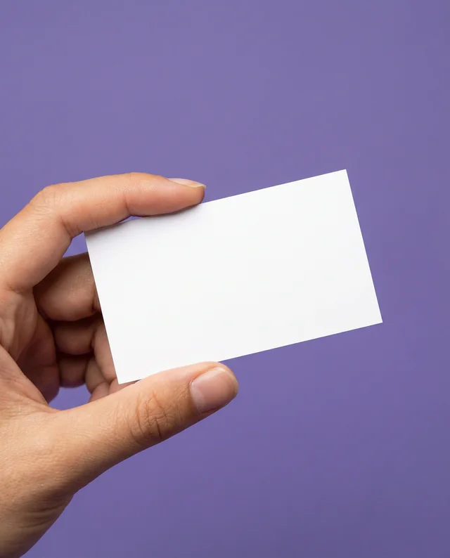 Elegant Mockup of a Business Card in a Human Hand
