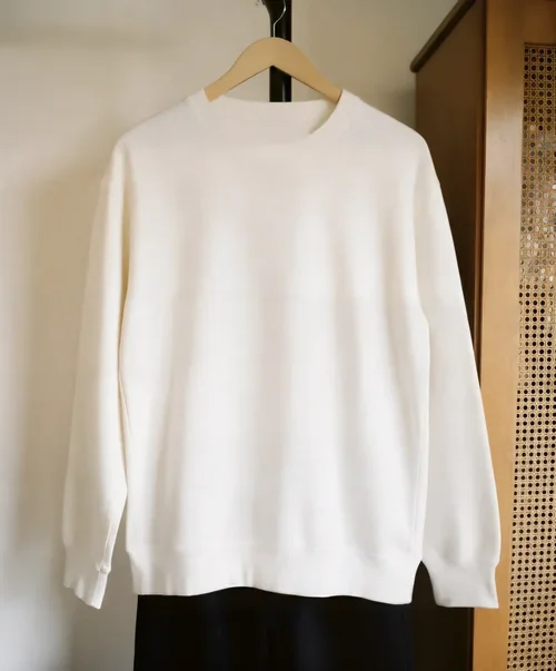 Stylish Mockup of a Minimalist White Sweatshirt