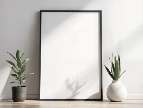 Serene Mockup Poster with Soft Background Colors