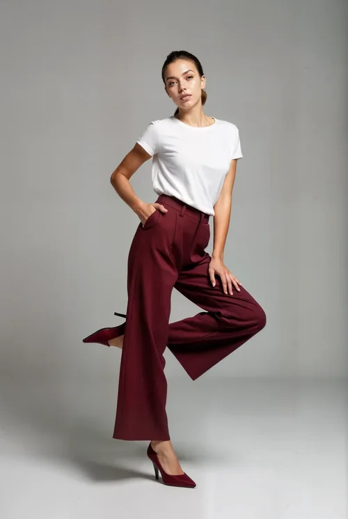 Mockup of T-Shirt with Bold Colors Against Neutral Background