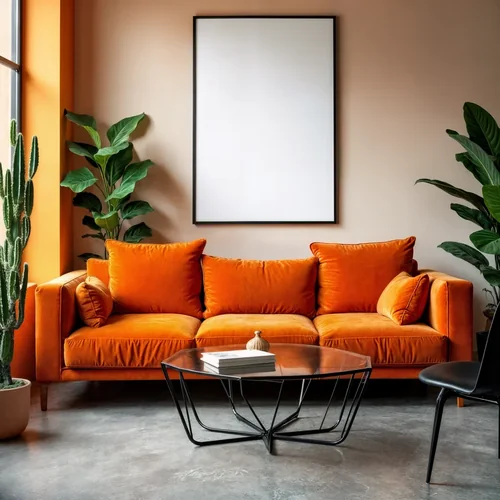 Vibrant Mockup Poster with Cozy Background and Colors