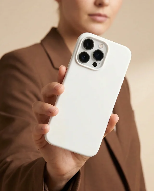 Elegant Phone Cover Mockup in Minimalist Setting