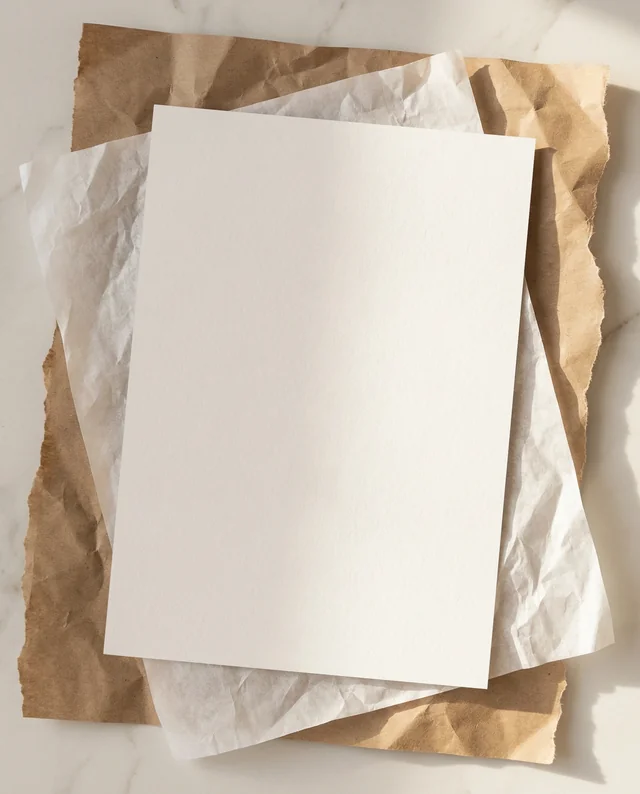 Creative Mockup Poster with Textured Paper Flat Lay