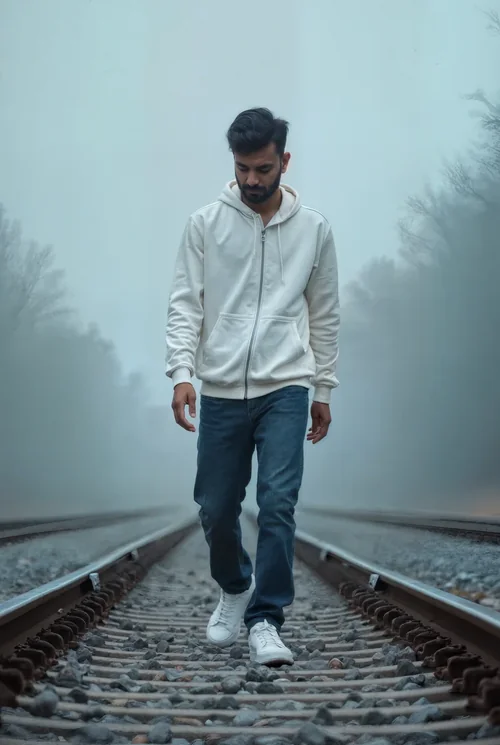 Foggy Background with Muted Colors Hoodie Mockup