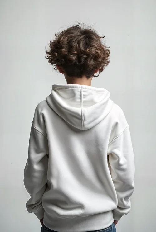 Cozy Hoodie Mockup Against Soft Gray Background Colors