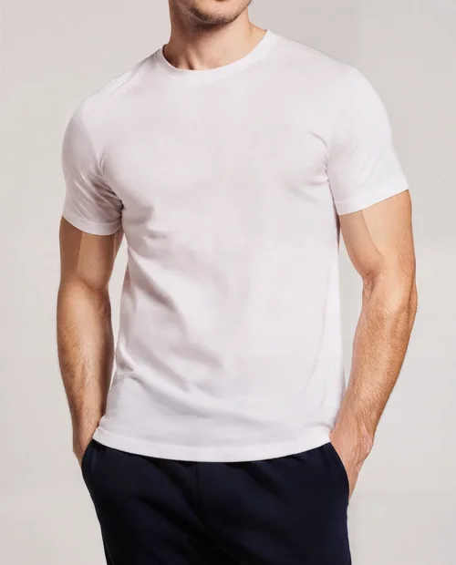 Stylish Mockup of a Male Model in a T-Shirt