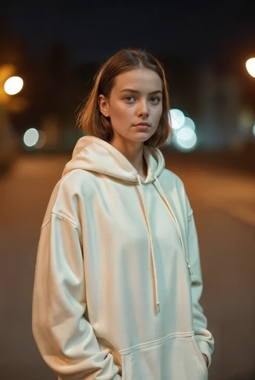 Dreamy Hoodie Mockup with Warm Urban Background Colors