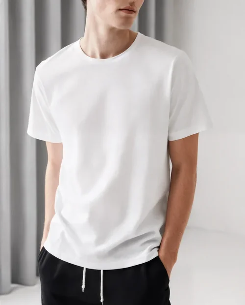 Stylish Mockup of a T-Shirt in Modern Minimalist Setting