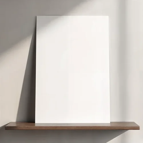 Minimalist Mockup Poster with Soft Gray Background and Colors