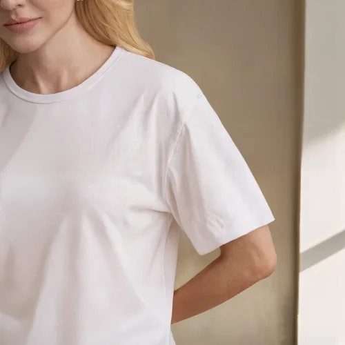 Elegant T-shirt Mockup with Warm Background Colors