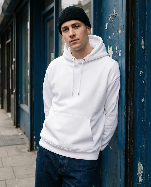 Urban Hoodie Mockup Featuring Casual Street Style