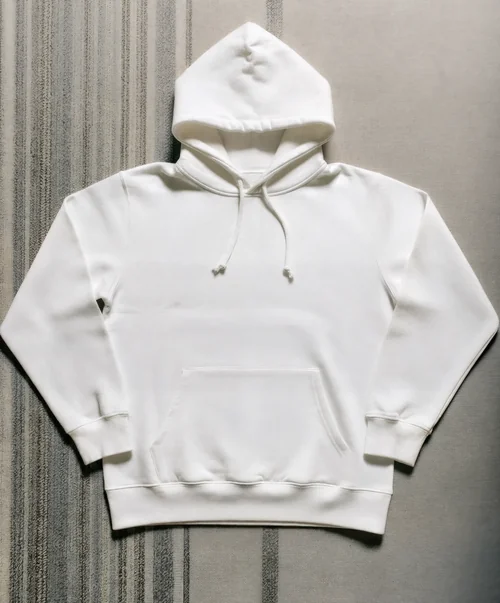 Mockup of a Classic White Hoodie on Neutral Surface
