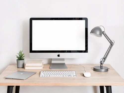Minimalist iMac Mockup for Modern Workspace Design