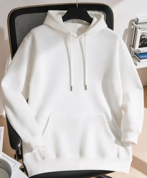 Stylish Hoodie Mockup in Modern Workspace Setting