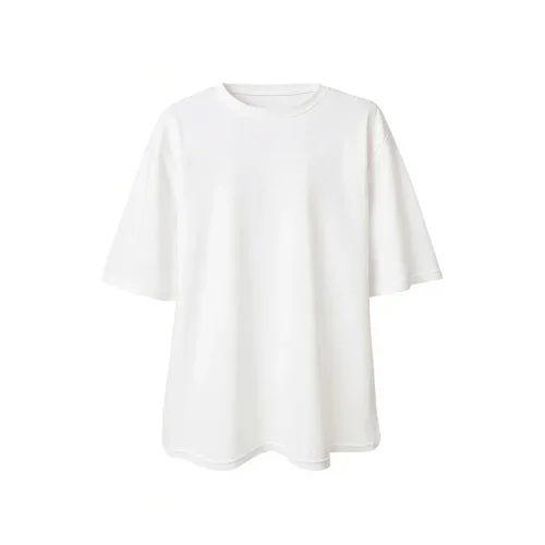 Minimalist Oversized White T-Shirt Mockup with Soft Colors