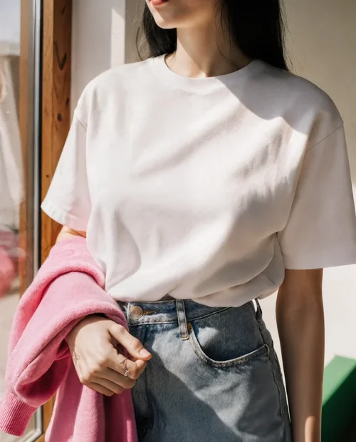 Stylish T-Shirt Mockup with Natural Light and Comfort