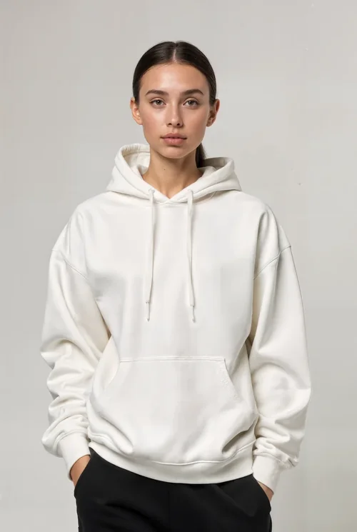 Stylish Mockup of a Hoodie Against a Soft Gray Background