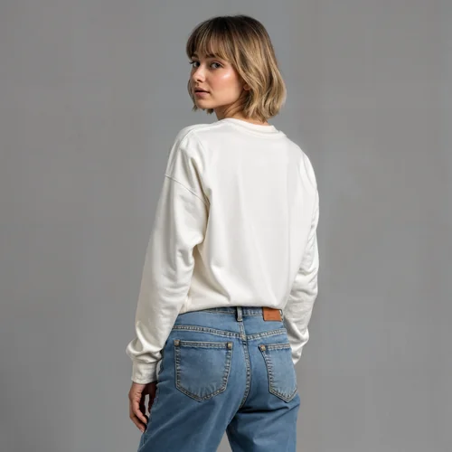 Stylish Mockup of a Casual Sweatshirt Look