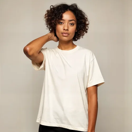 Mockup of a T-Shirt on a Light Background with Soft Colors