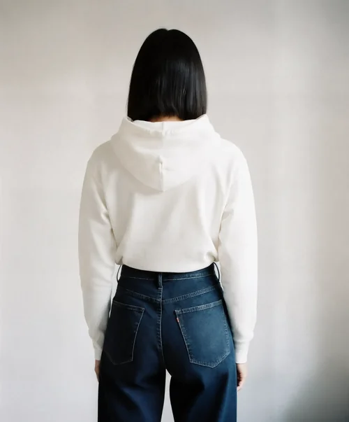 Stylish Mockup of a Woman in a Cozy Hoodie