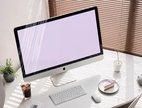 Modern iMac Mockup for a Serene Workspace