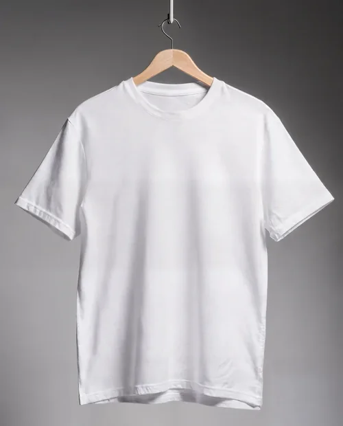 Elegant T-Shirt Mockup on Wooden Hanger