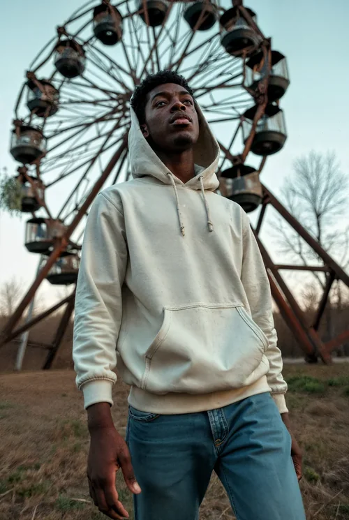 Vintage Ferris Wheel Mockup with Soft Twilight Colors