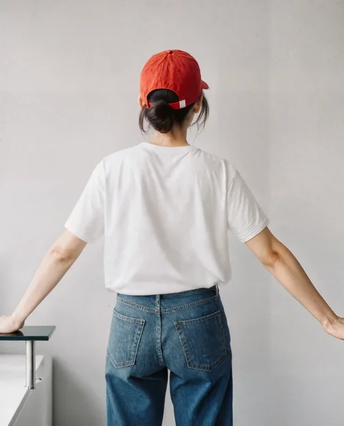 Mockup of a Casual T-Shirt Style for Young Adults