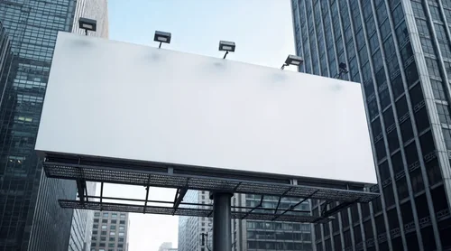 Urban Billboard Mockup in a Modern Cityscape