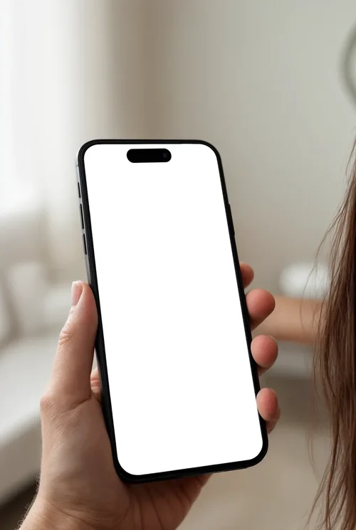 iPhone 16 Pro Max Mockup in Casual Setting - Sleek Design