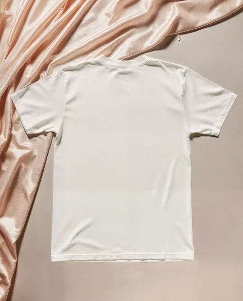 Elegant T-Shirt Mockup on Soft Satin Fabric