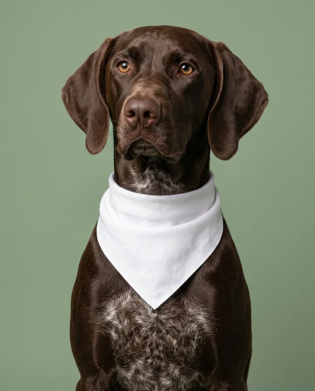 Elegant Bandana Mockup Featuring a Charming Brown Dog