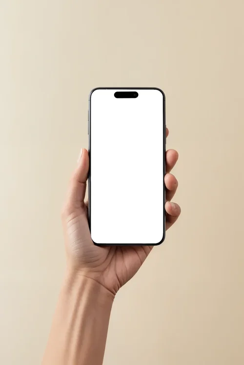 Black iPhone 16 Pro Max Mockup: Minimalist Product Display