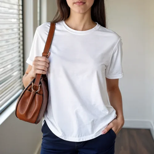 Bright T-Shirt Mockup with Modern Background and Colors