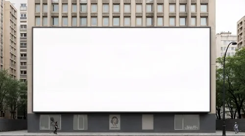 Modern Urban Building Mockup with Billboard Display