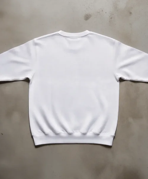 Stylish Mockup of a Relaxed Fit White Sweatshirt
