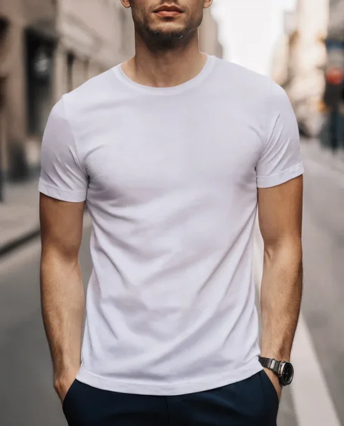 Urban T-Shirt Mockup for Confident Young Men