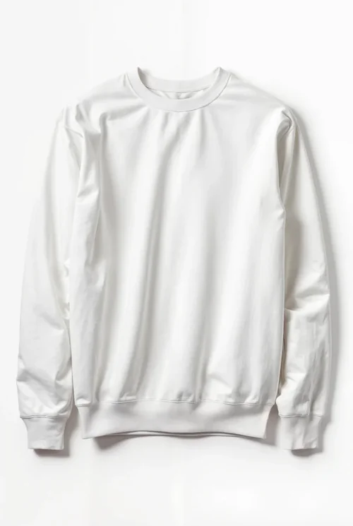 Mockup of a Plain White Sweatshirt - Minimalist Design