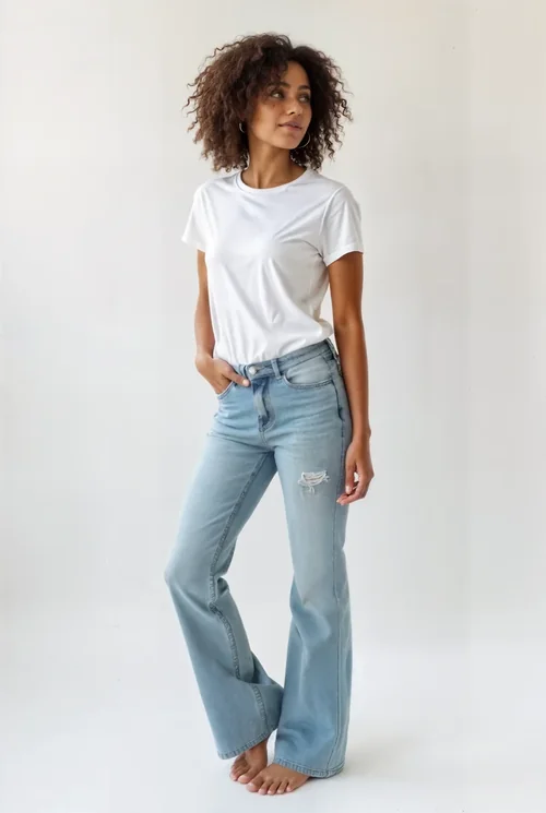 Minimalist T-Shirt Mockup with Soft White Background