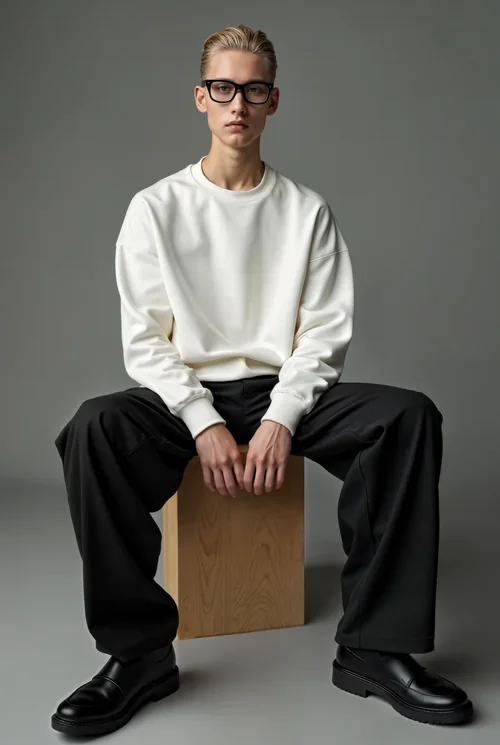 Stylish Mockup of a Young Male in a Sweatshirt