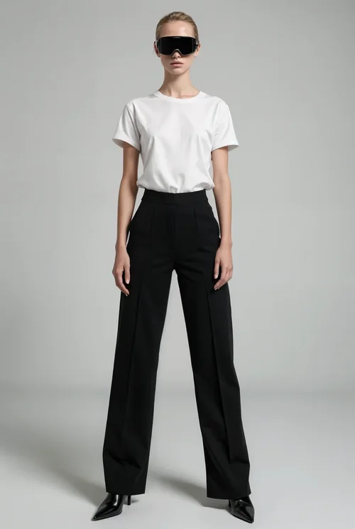 Stylish T-Shirt Mockup Featuring Confident Model in 8K