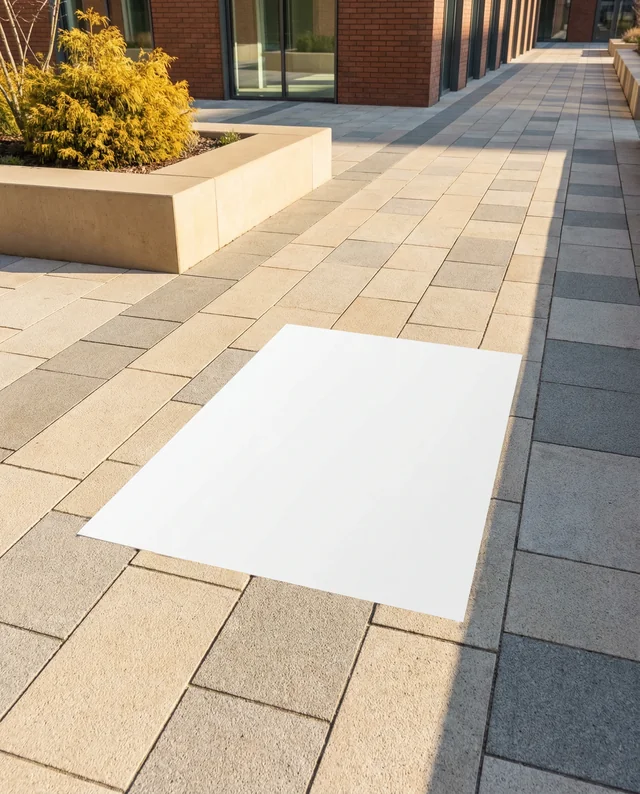 Modern Outdoor Plaza Mockup Poster Design