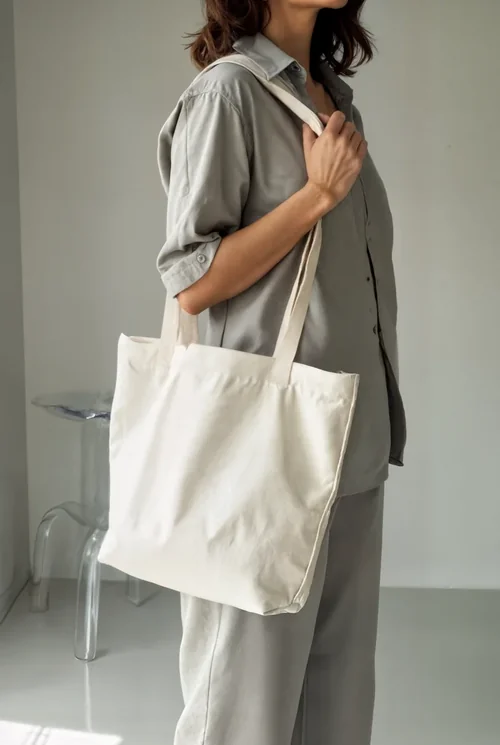 Stylish Tote Bag Mockup in Modern Indoor Setting