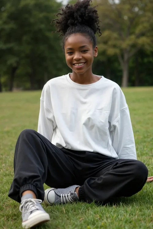 Mockup of Relaxed Sweatshirt in Natural Setting